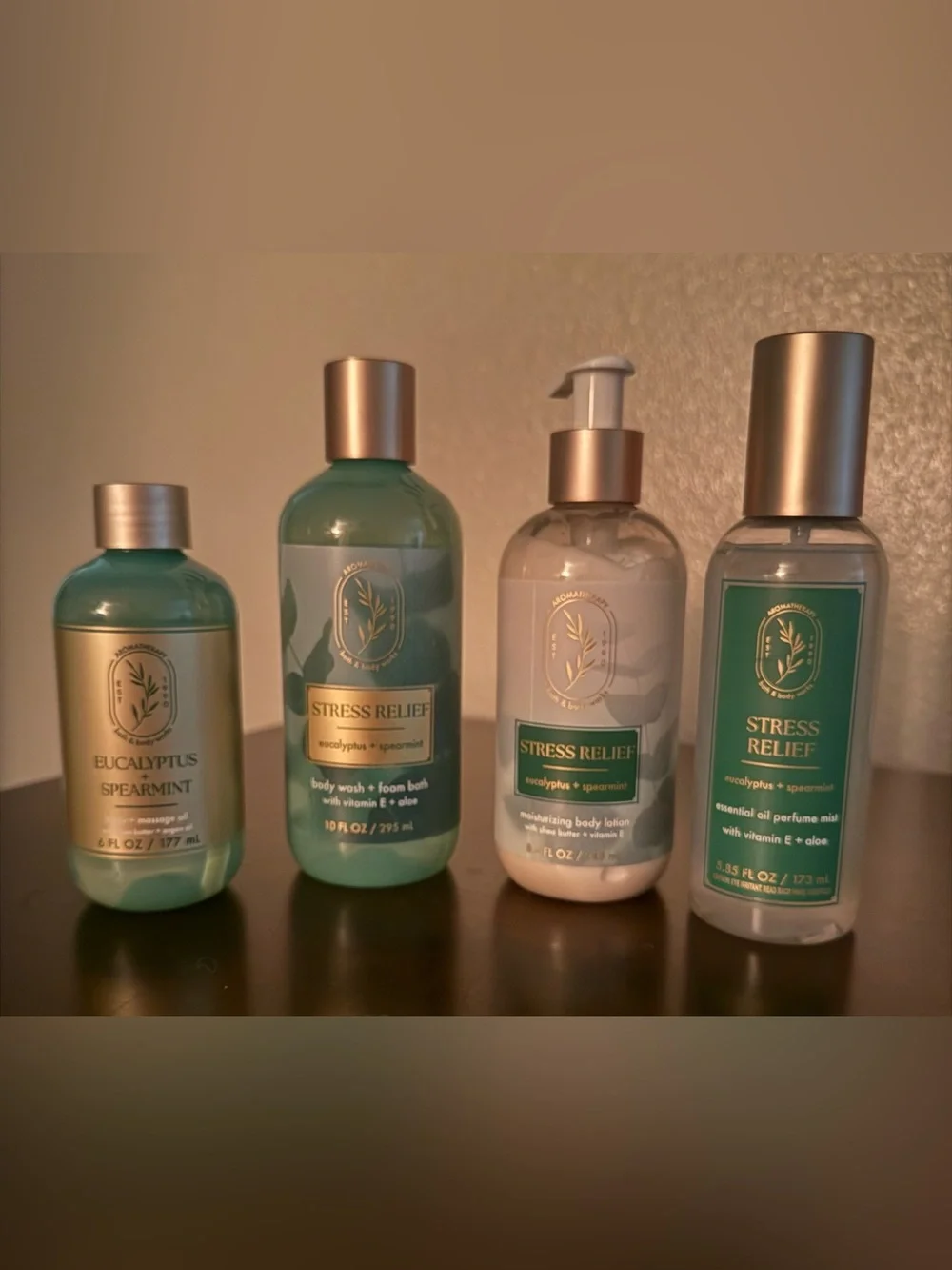 Bath & Body Works Aromatherapy Stress Relief Eucalyptus Spearmint  Bundle New